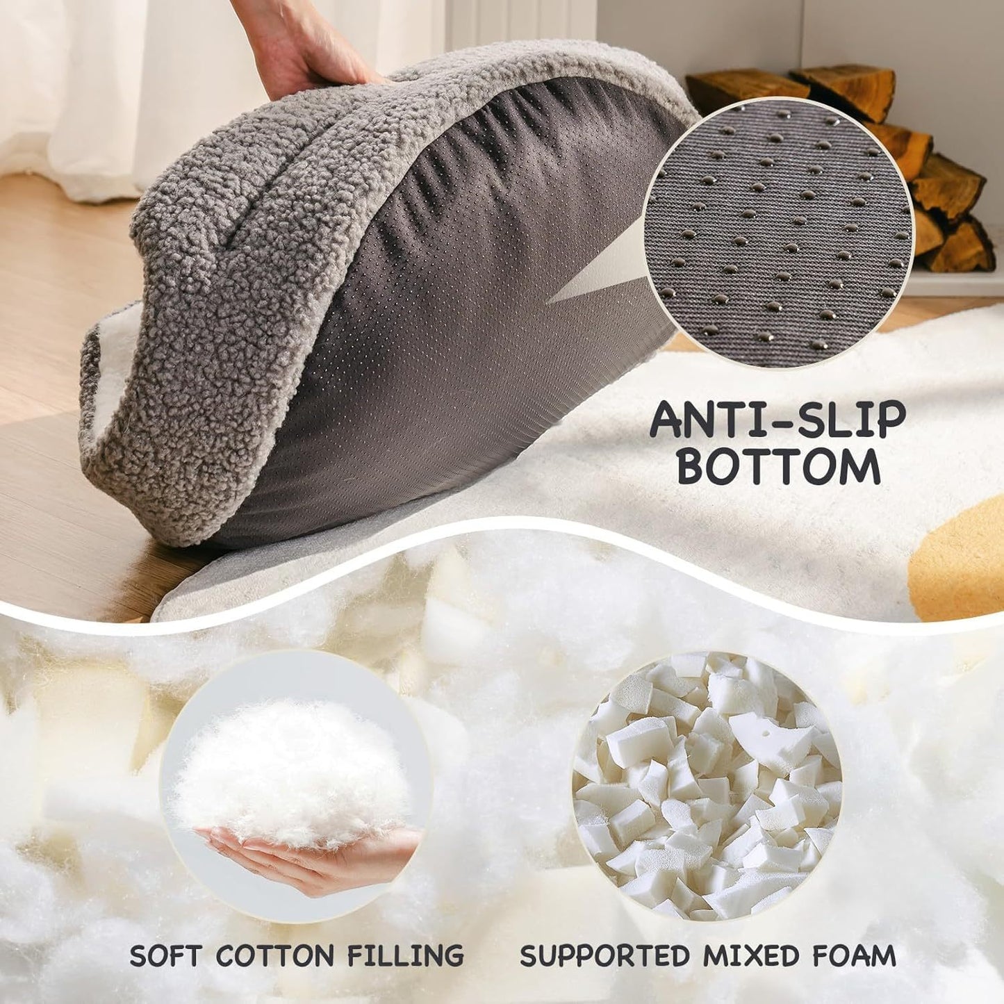Orthopedic Pet Bed for Cuddly Cats and Tiny Dogs