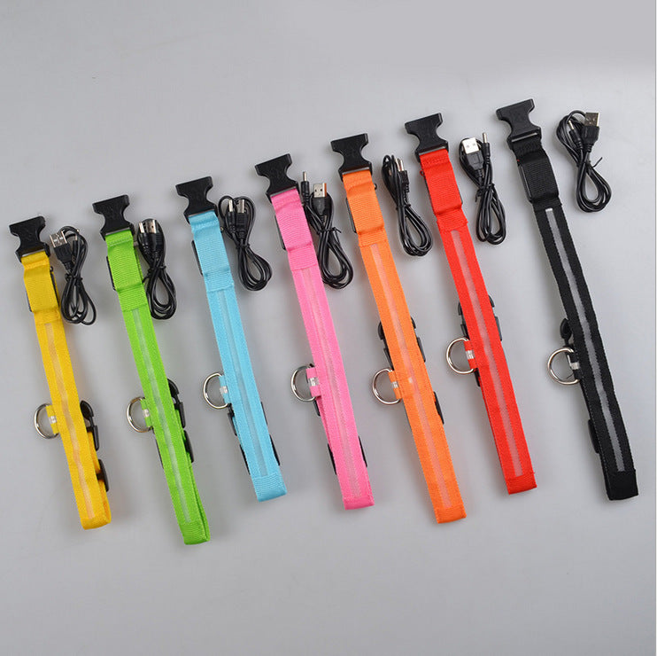 LED Glow Dog Collar for Night Safety and Visibility