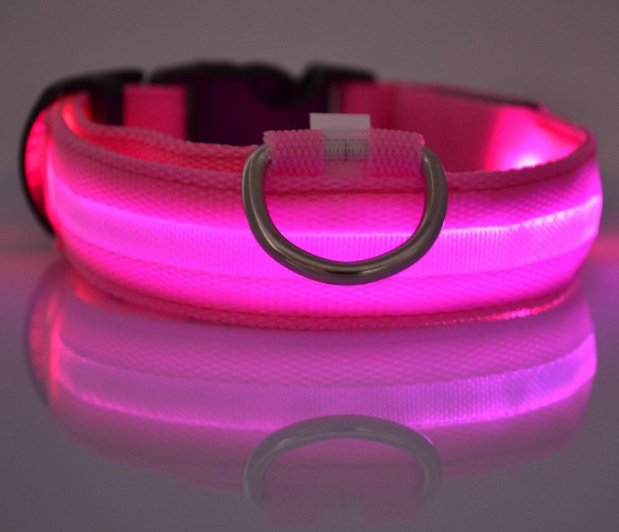 LED Glow Dog Collar for Night Safety and Visibility