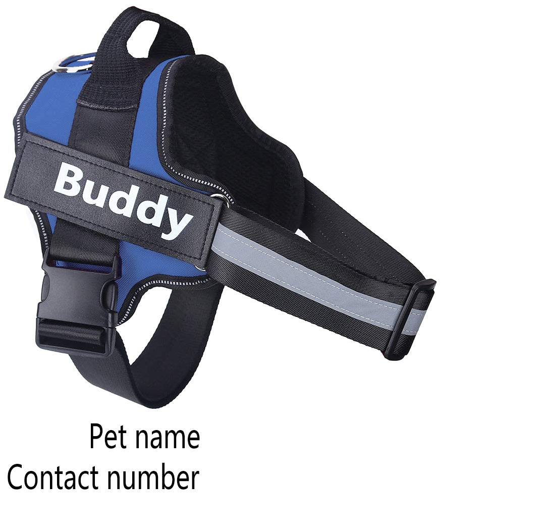 Personalized No-Pull Reflective Adjustable Dog Harness Vest
