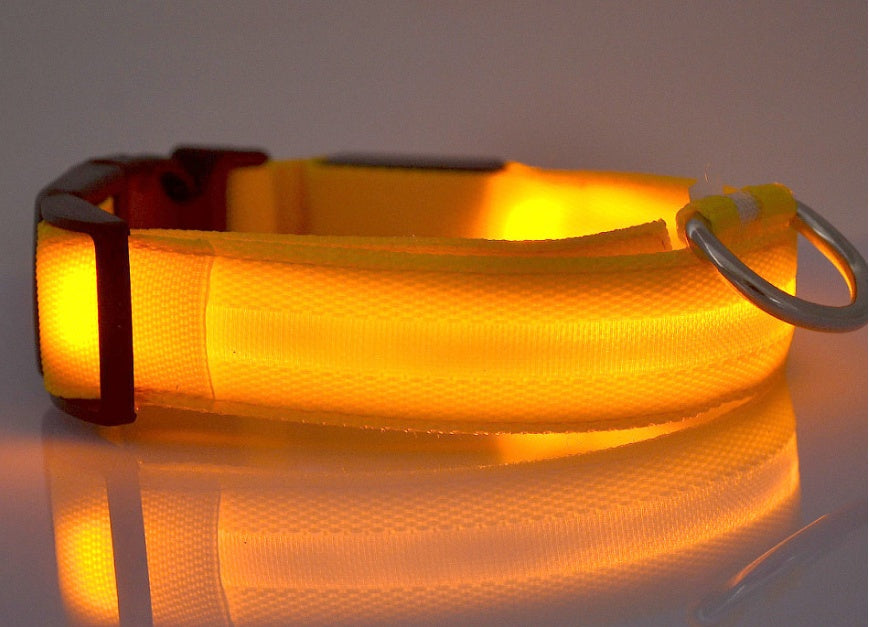 LED Glow Dog Collar for Night Safety and Visibility