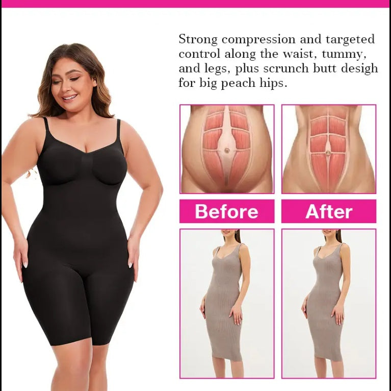 Postpartum Shapewear Sculpting Short Mid-Thigh Slimming Body Shaper for Women