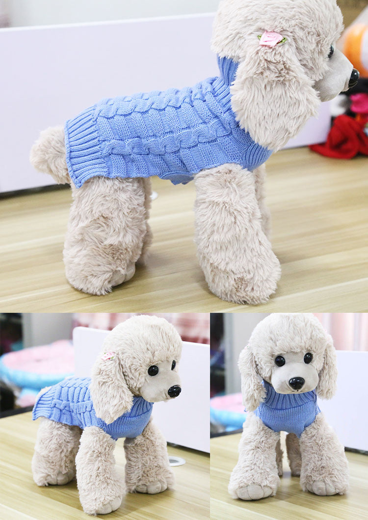 Cashmere Twisted Rope Pet Sweater - Shop Savvy HQ