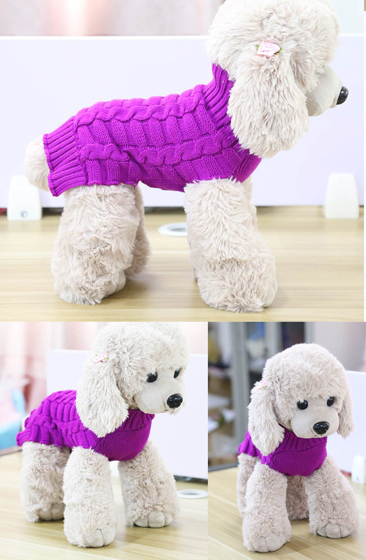 Cashmere Twisted Rope Pet Sweater - Shop Savvy HQ